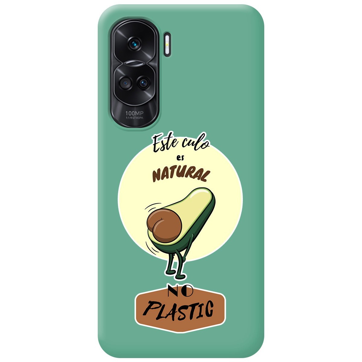 Funda Silicona Líquida Verde compatible con Huawei Honor 90 lite 5G diseño Culo Natural Dibujos