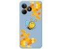 Funda Silicona Líquida Azul para Realme C53 diseño Abeja Dibujos