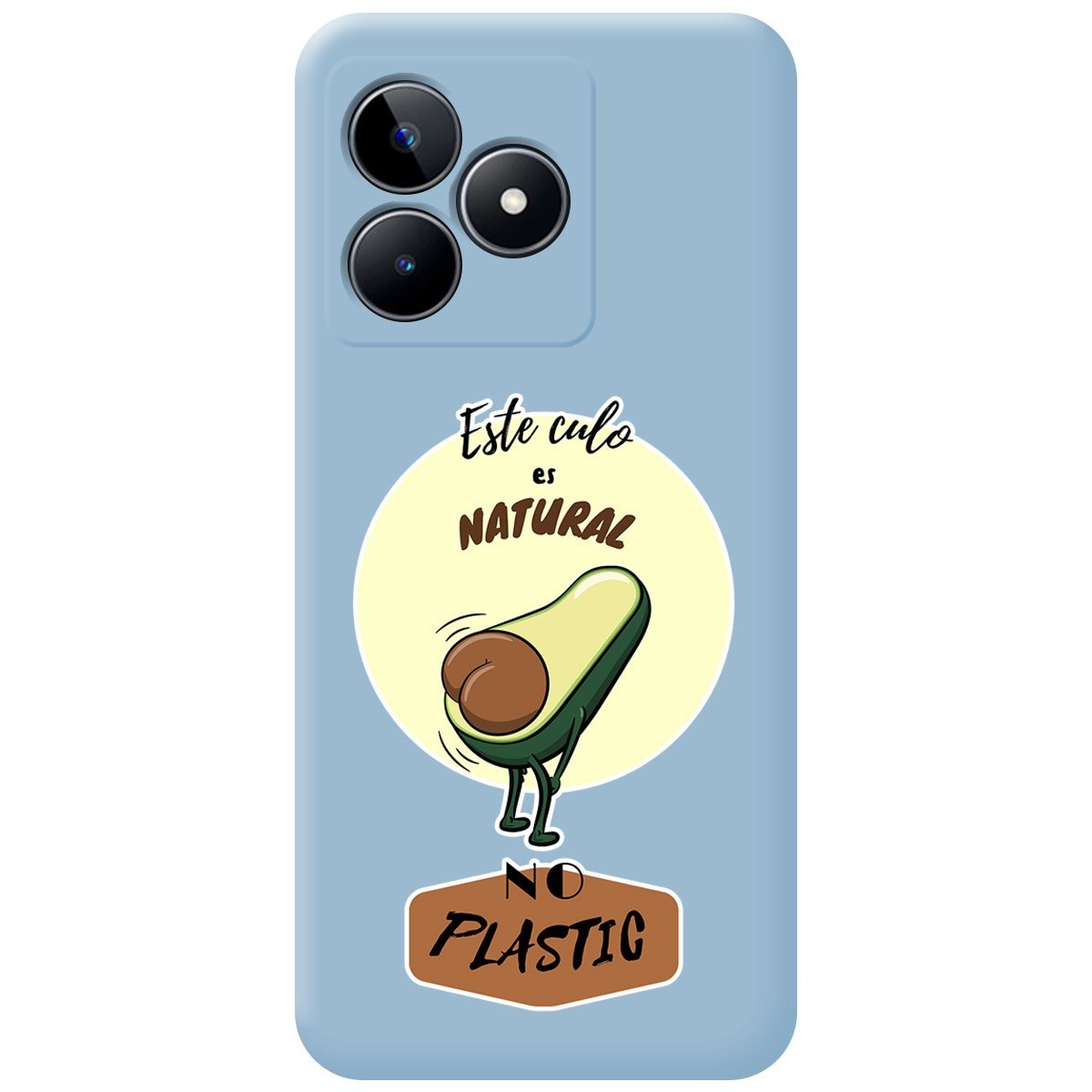 Funda Silicona Líquida Azul para Realme C53 diseño Culo Natural Dibujos