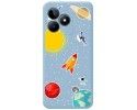 Funda Silicona Líquida Azul para Realme C53 diseño Espacio Dibujos