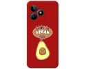 Funda Silicona Líquida Roja para Realme C53 diseño Vegan Life Dibujos