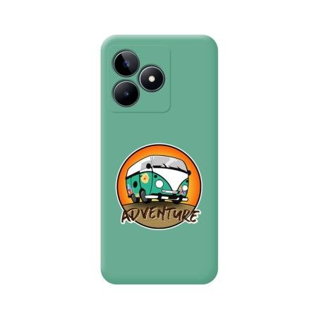 Funda Silicona Líquida Verde para Realme C53 diseño Adventure Dibujos