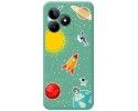 Funda Silicona Líquida Verde para Realme C53 diseño Espacio Dibujos