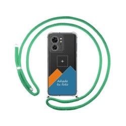 Personaliza tu Funda Colgante Transparente para Motorola Edge 40 5G con Cordon Verde Agua Dibujo Personalizada