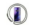 Funda Colgante Transparente para Motorola Edge 40 5G con Cordon Verde / Dorado
