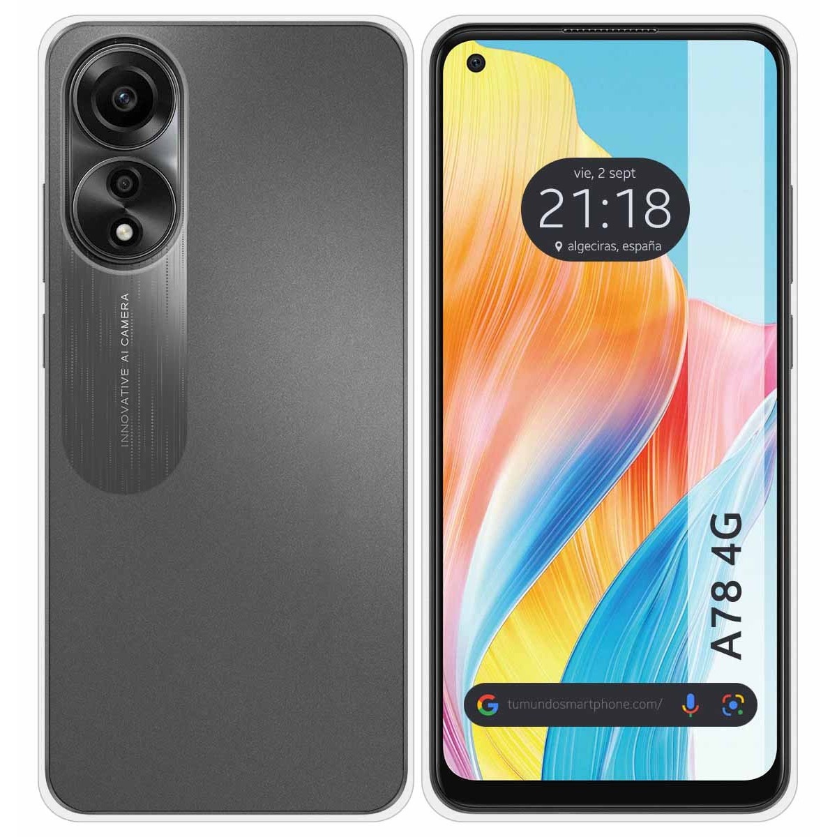 Funda Silicona Gel TPU Transparente para Oppo A78 4G