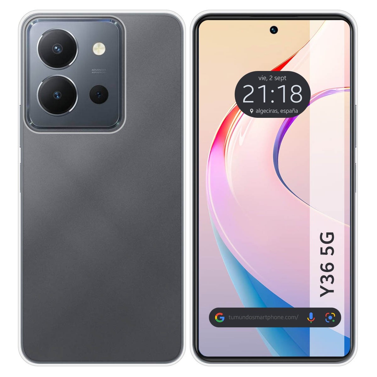 Funda Silicona Gel TPU Transparente para Vivo Y36 4G / 5G