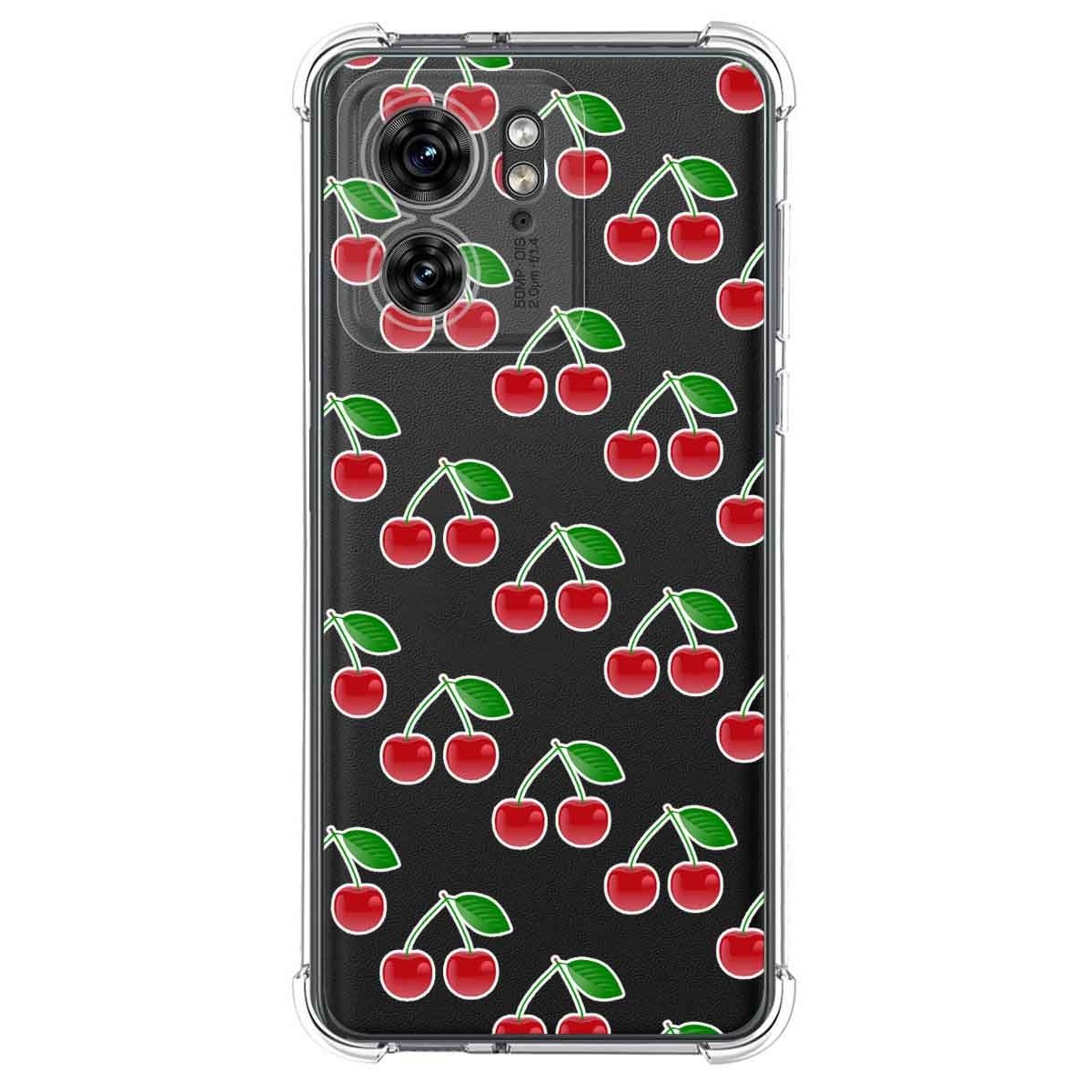 Funda Silicona Antigolpes para Motorola Edge 40 5G diseño Cerezas Dibujos