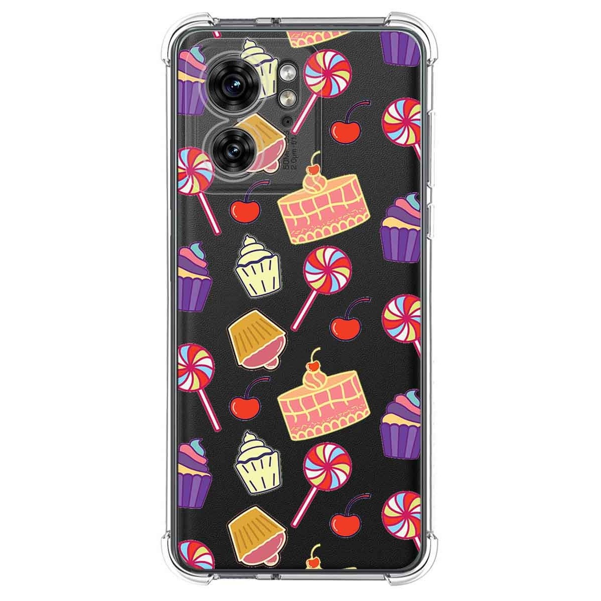 Funda Silicona Antigolpes para Motorola Edge 40 5G diseño Dulces 01 Dibujos