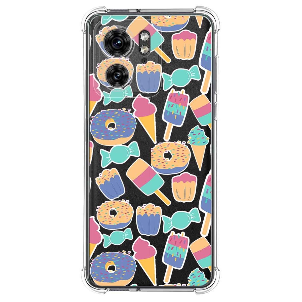 Funda Silicona Antigolpes para Motorola Edge 40 5G diseño Dulces 02 Dibujos