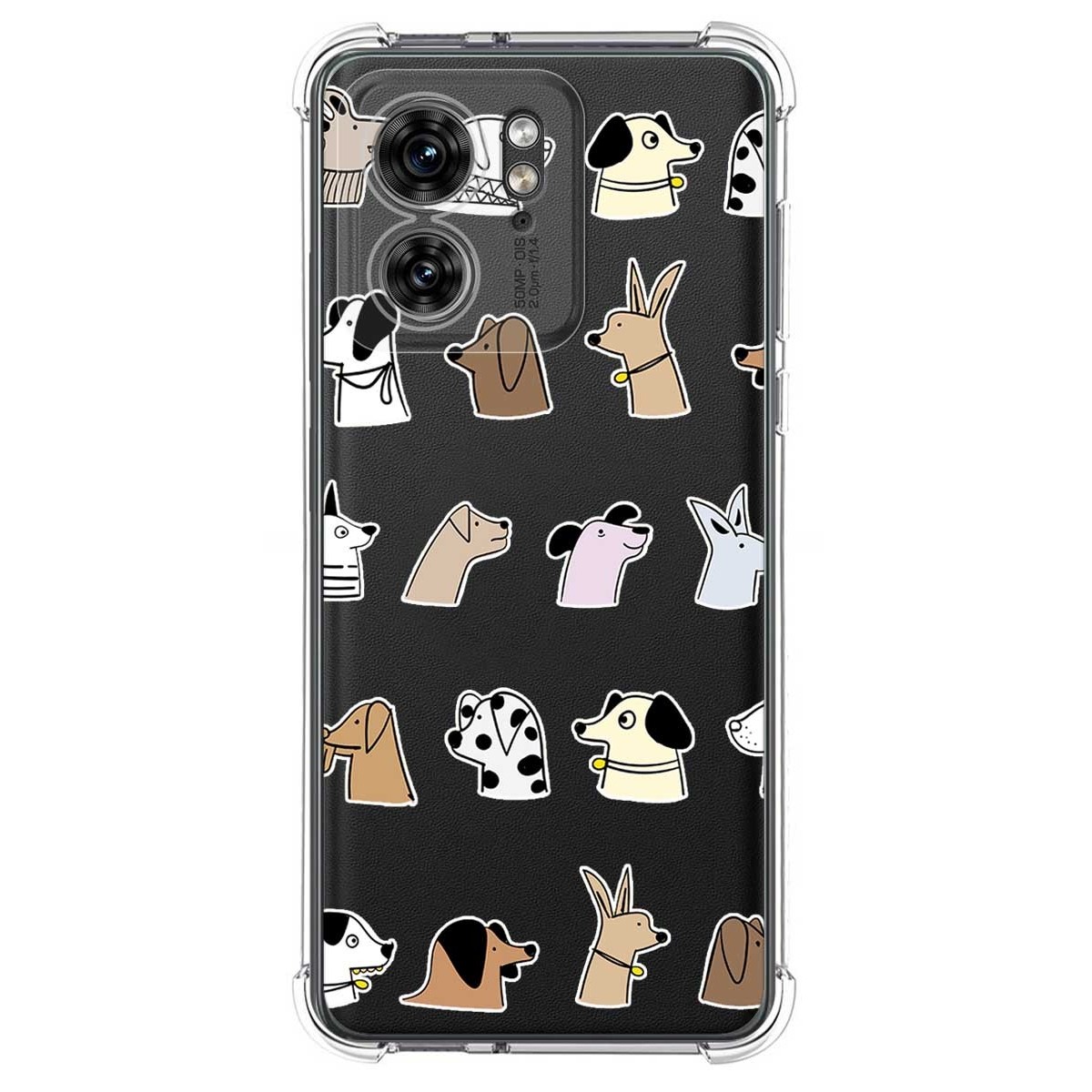 Funda Silicona Antigolpes para Motorola Edge 40 5G diseño Perros Dibujos