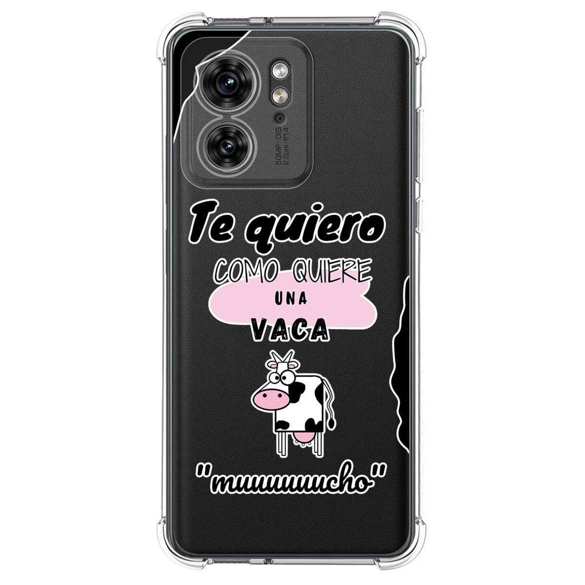 Funda Silicona Antigolpes para Motorola Edge 40 5G diseño Vaca Dibujos