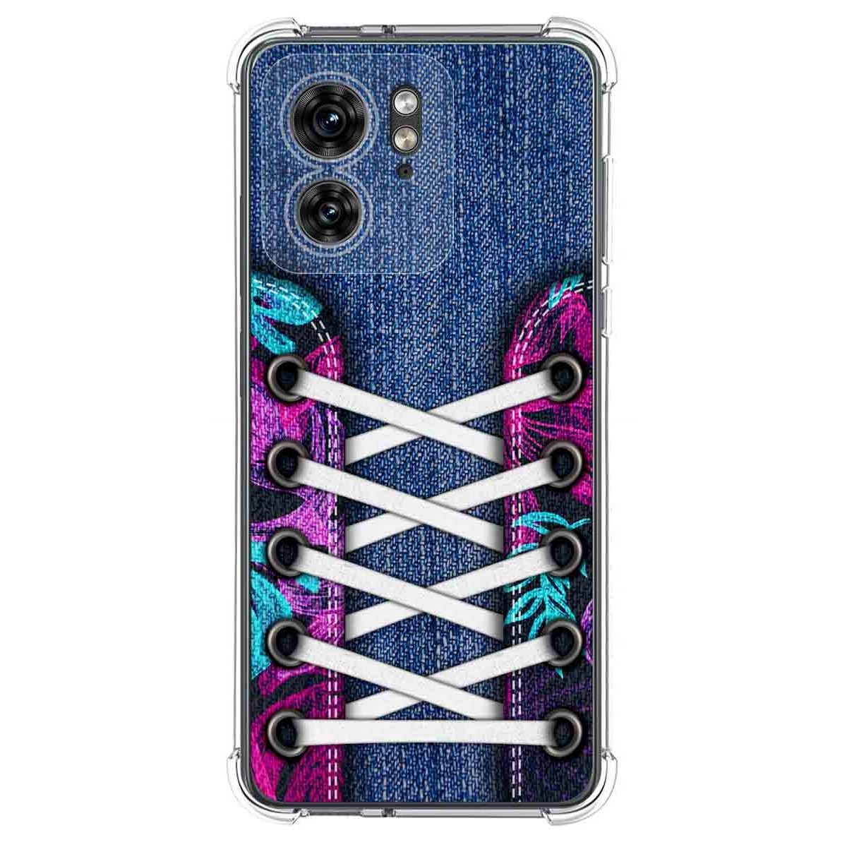 Funda Silicona Antigolpes para Motorola Edge 40 5G diseño Zapatillas 06 Dibujos