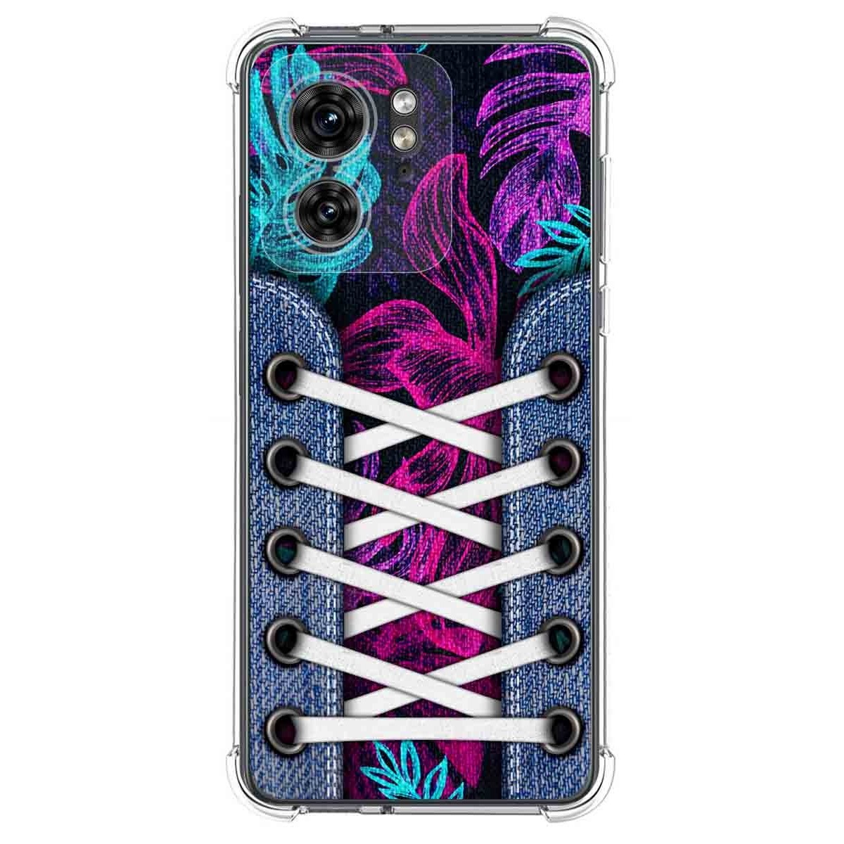 Funda Silicona Antigolpes para Motorola Edge 40 5G diseño Zapatillas 07 Dibujos