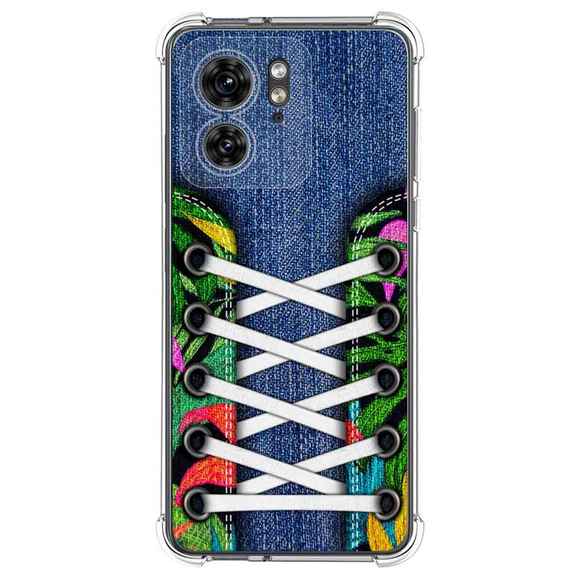 Funda Silicona Antigolpes para Motorola Edge 40 5G diseño Zapatillas 13 Dibujos