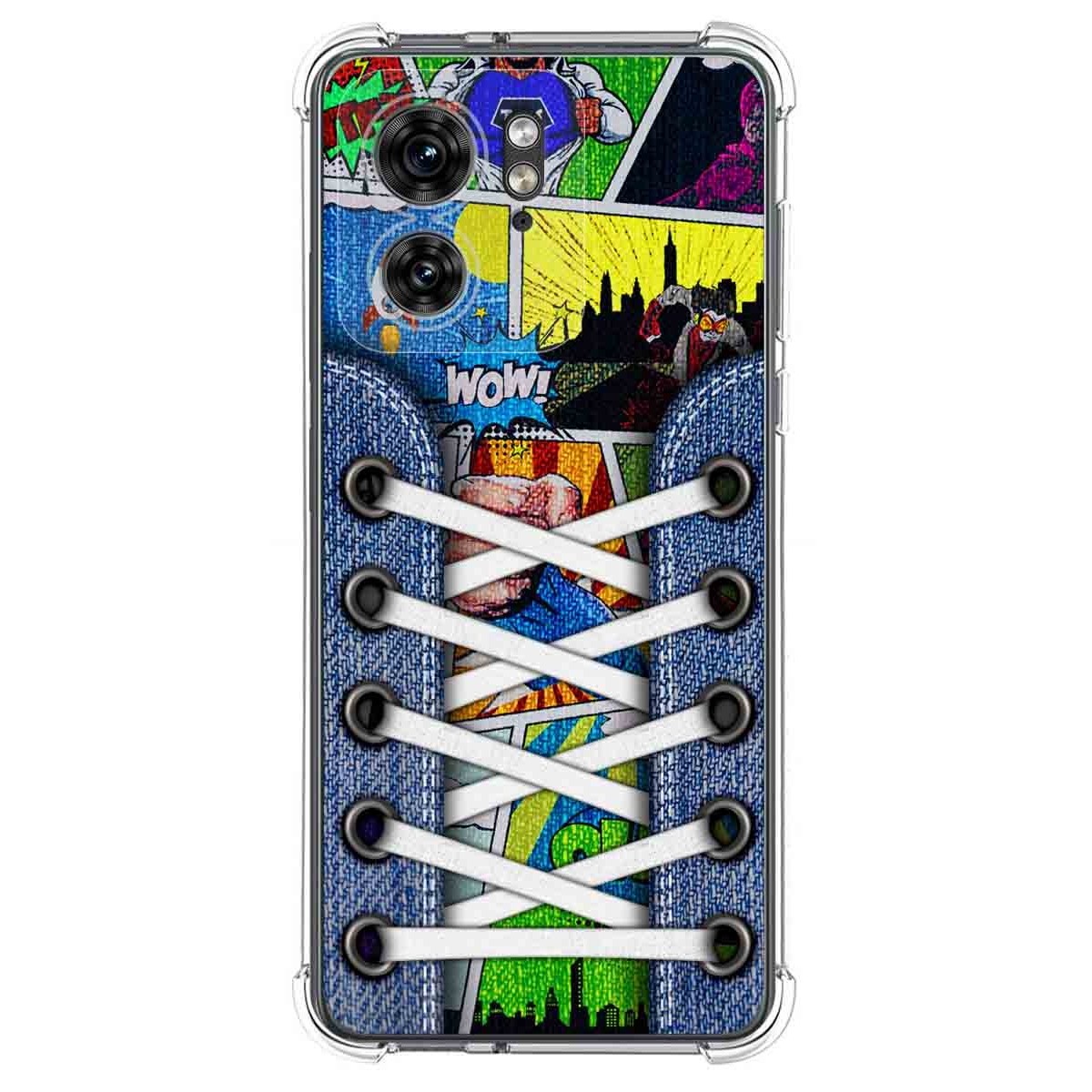 Funda Silicona Antigolpes para Motorola Edge 40 5G diseño Zapatillas 14 Dibujos