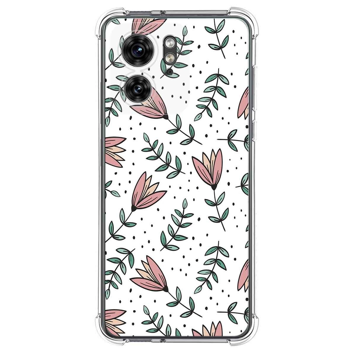 Funda Silicona Antigolpes para Motorola Edge 40 5G diseño Flores 01 Dibujos