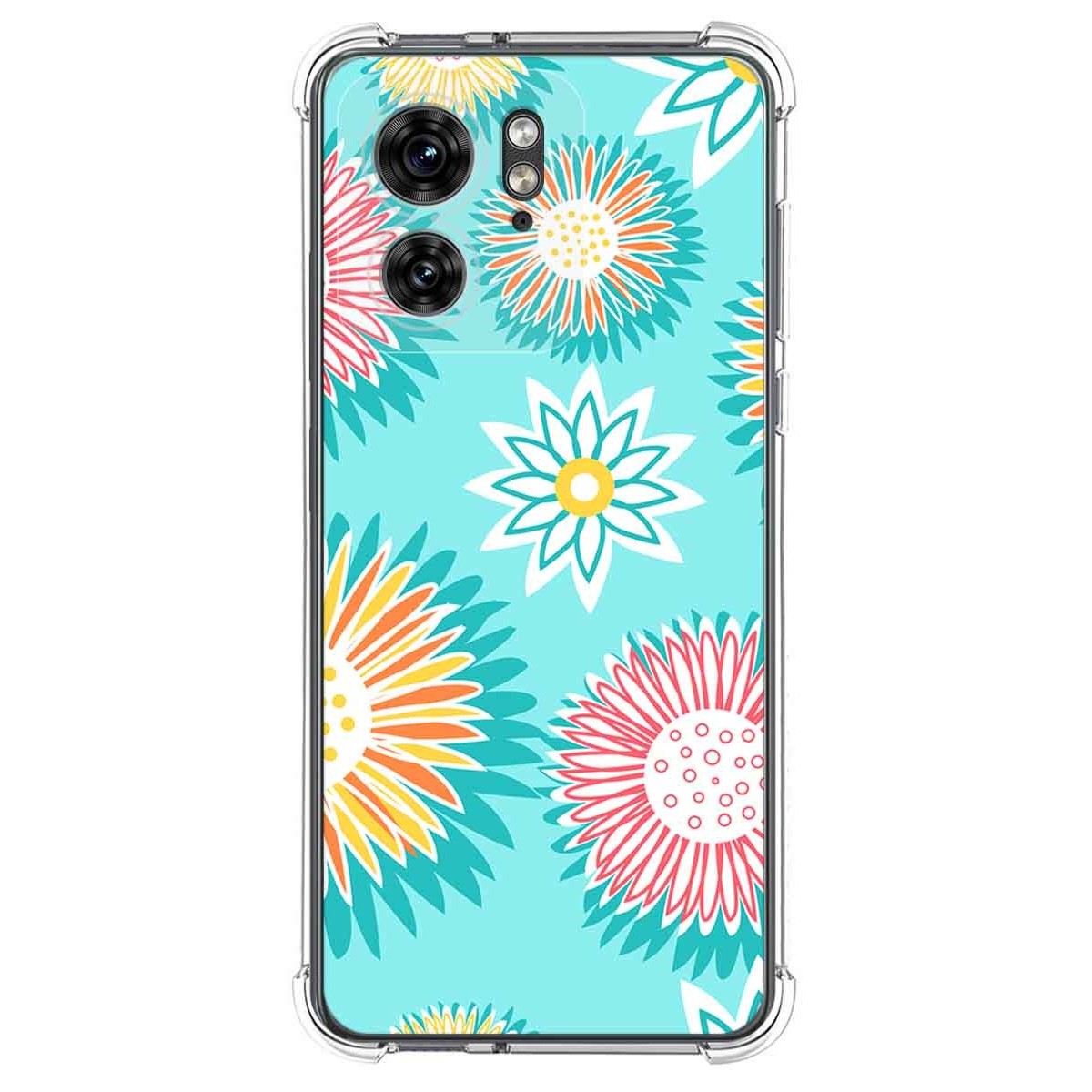 Funda Silicona Antigolpes para Motorola Edge 40 5G diseño Flores 05 Dibujos