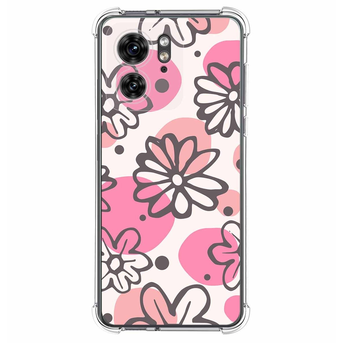 Funda Silicona Antigolpes para Motorola Edge 40 5G diseño Flores 09 Dibujos