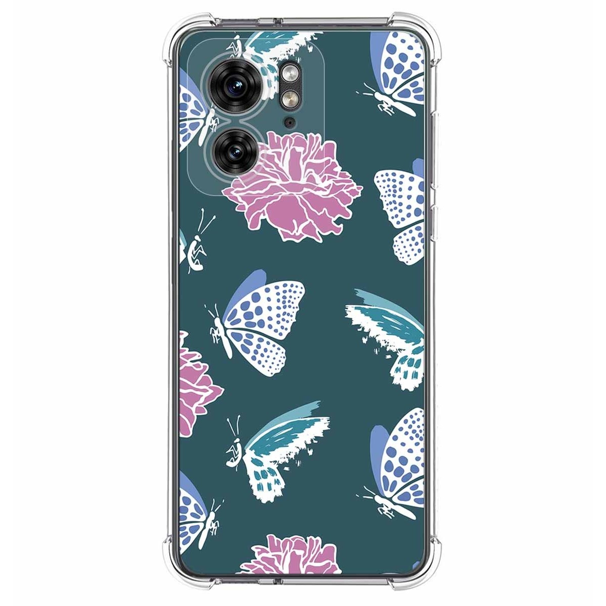 Funda Silicona Antigolpes para Motorola Edge 40 5G diseño Flores 10 Dibujos