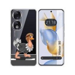 Funda Silicona Transparente compatible con Huawei Honor 90 5G diseño Avestruz Dibujos