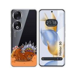 Funda Silicona Transparente compatible con Huawei Honor 90 5G diseño Bufalo Dibujos