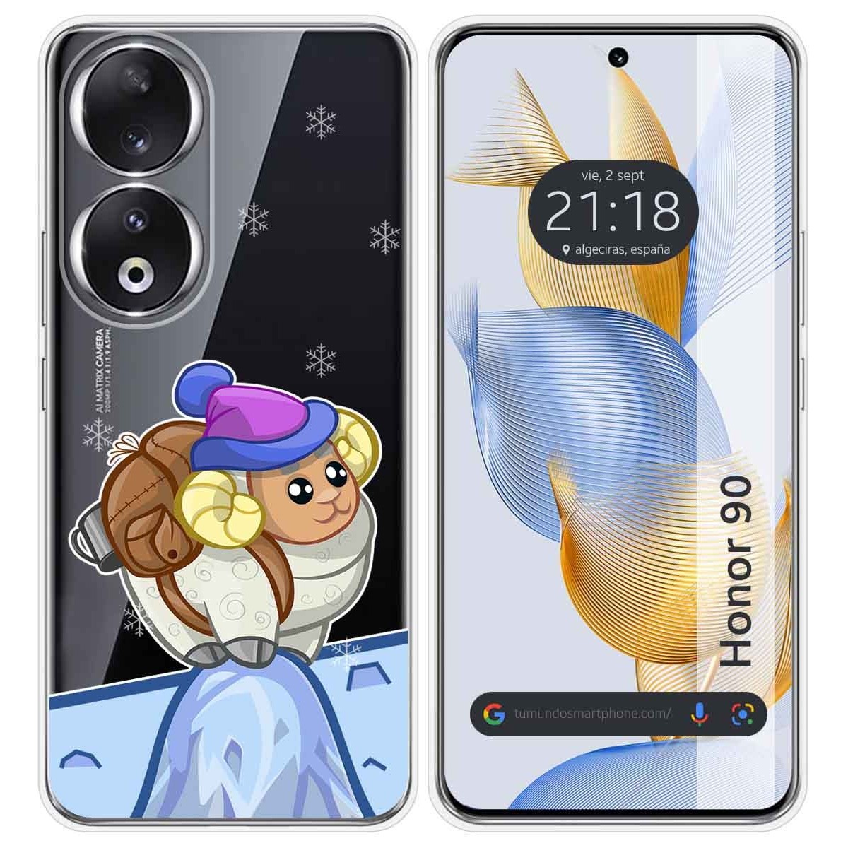 Funda Silicona Transparente compatible con Huawei Honor 90 5G diseño Cabra Dibujos