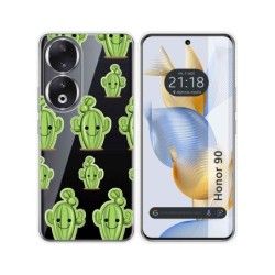Funda Silicona Transparente compatible con Huawei Honor 90 5G diseño Cactus Dibujos