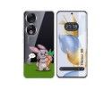 Funda Silicona Transparente compatible con Huawei Honor 90 5G diseño Conejo Dibujos