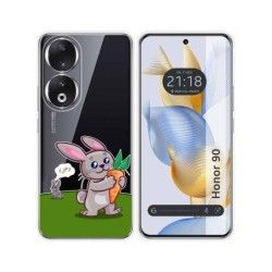 Funda Silicona Transparente compatible con Huawei Honor 90 5G diseño Conejo Dibujos
