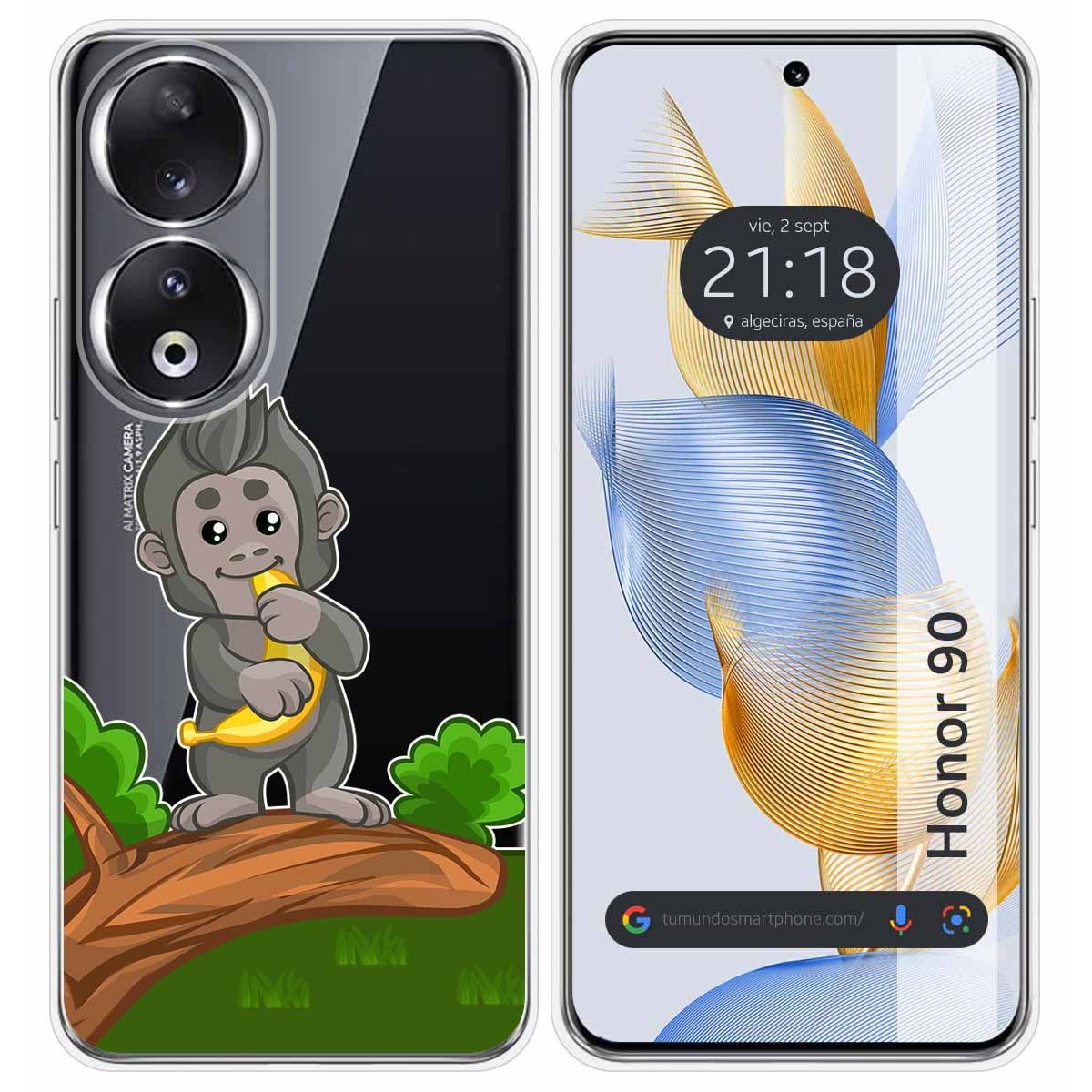 Funda Silicona Transparente compatible con Huawei Honor 90 5G diseño Mono Dibujos