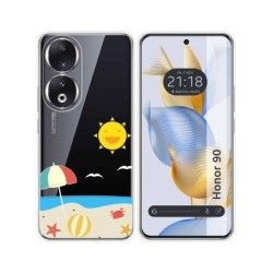 Funda Silicona Transparente compatible con Huawei Honor 90 5G diseño Playa Dibujos