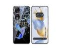 Funda Silicona Transparente compatible con Huawei Honor 90 5G diseño Plumas Dibujos