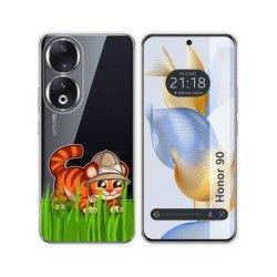 Funda Silicona Transparente compatible con Huawei Honor 90 5G diseño Tigre Dibujos