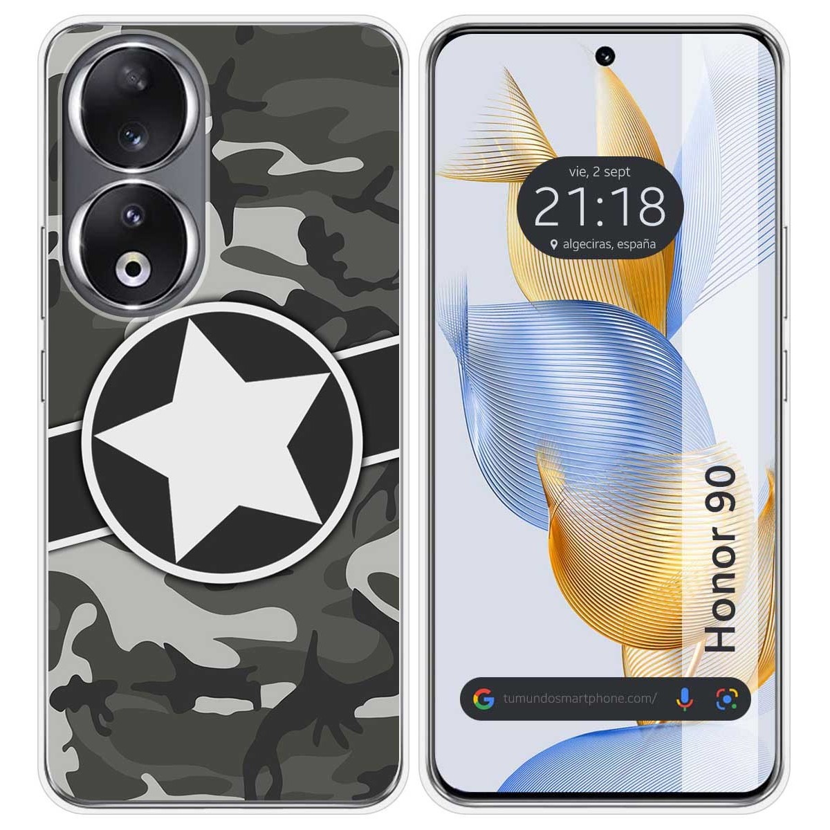 Funda Silicona compatible con Huawei Honor 90 5G diseño Camuflaje 02 Dibujos