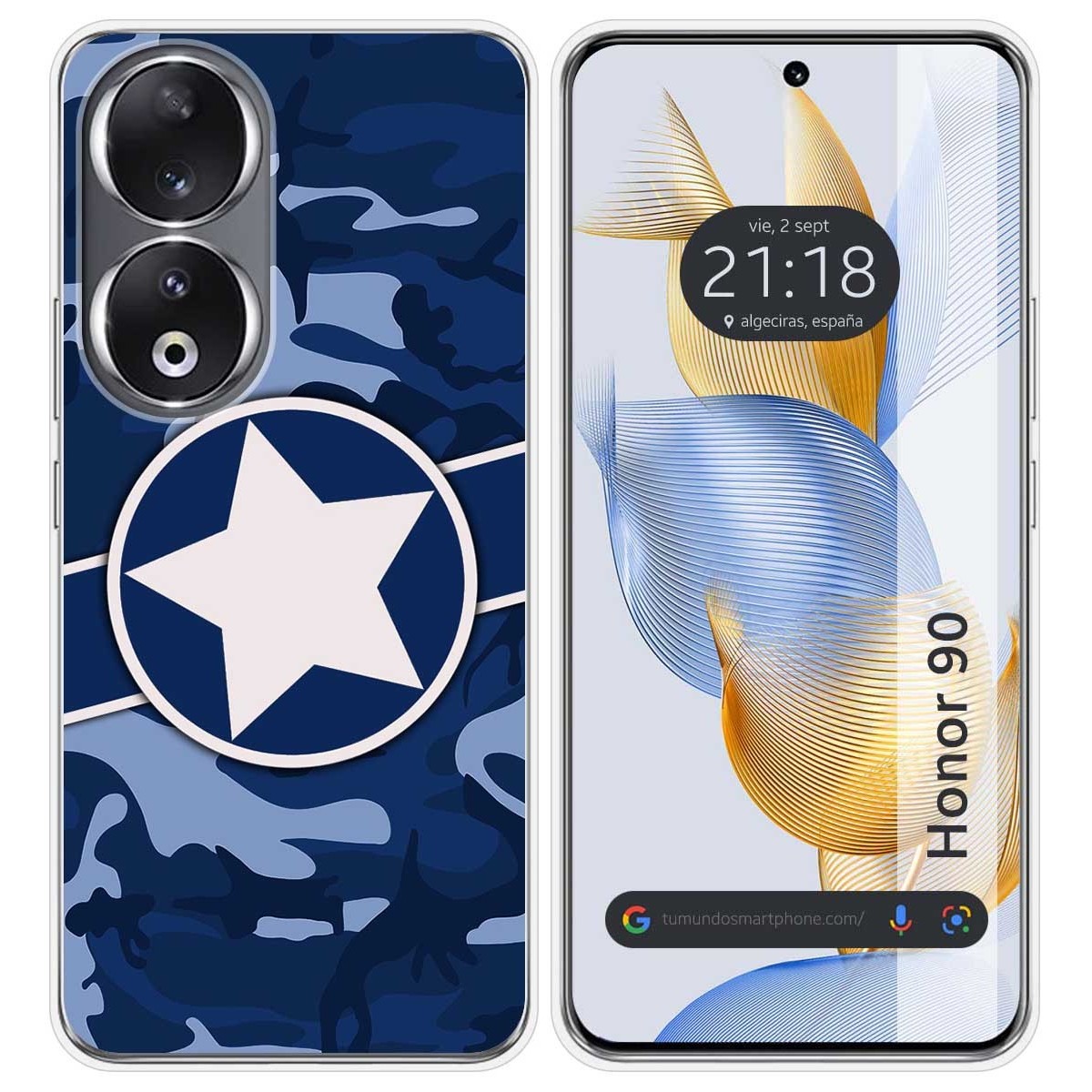 Funda Silicona compatible con Huawei Honor 90 5G diseño Camuflaje 03 Dibujos