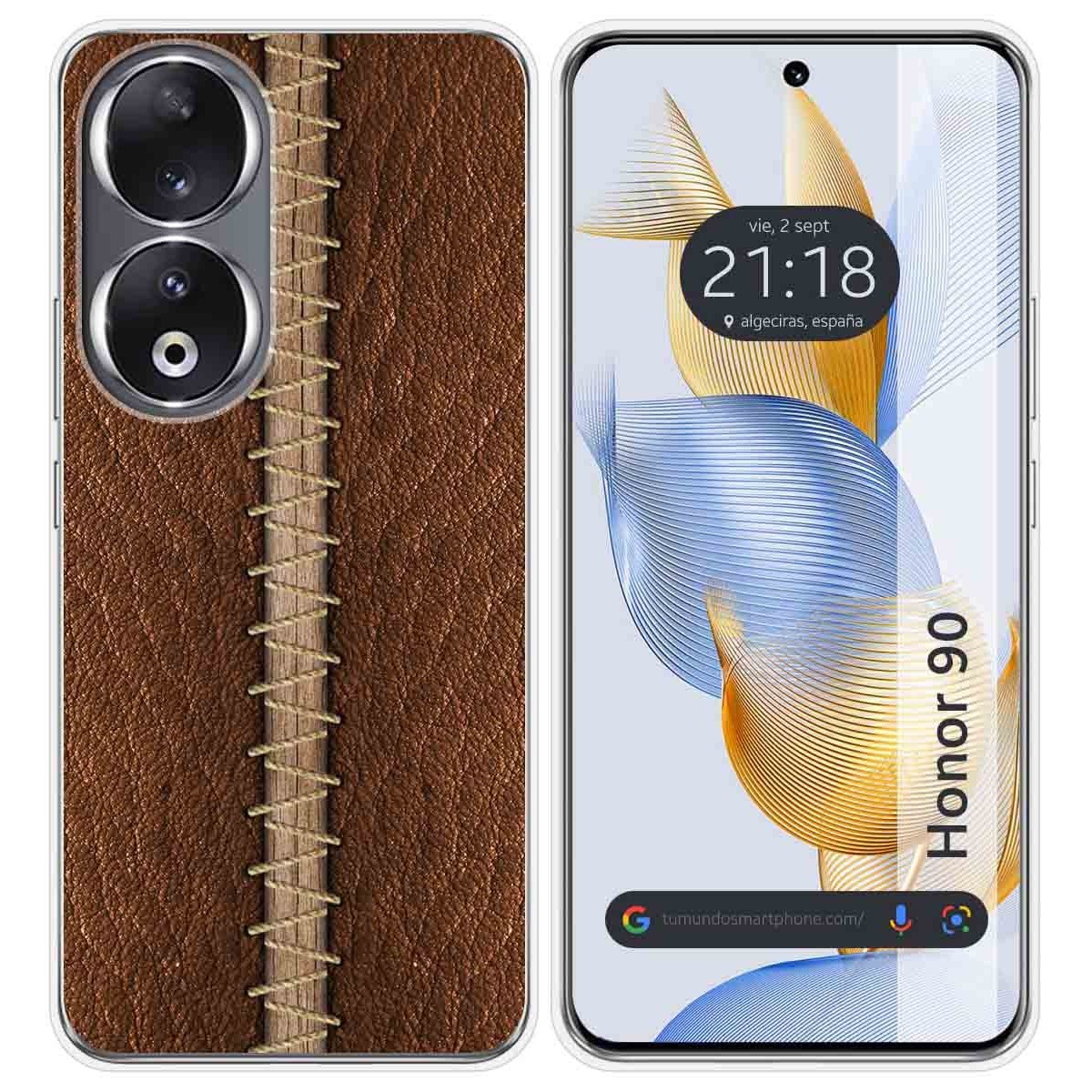 Funda Silicona compatible con Huawei Honor 90 5G diseño Cuero 01 Dibujos