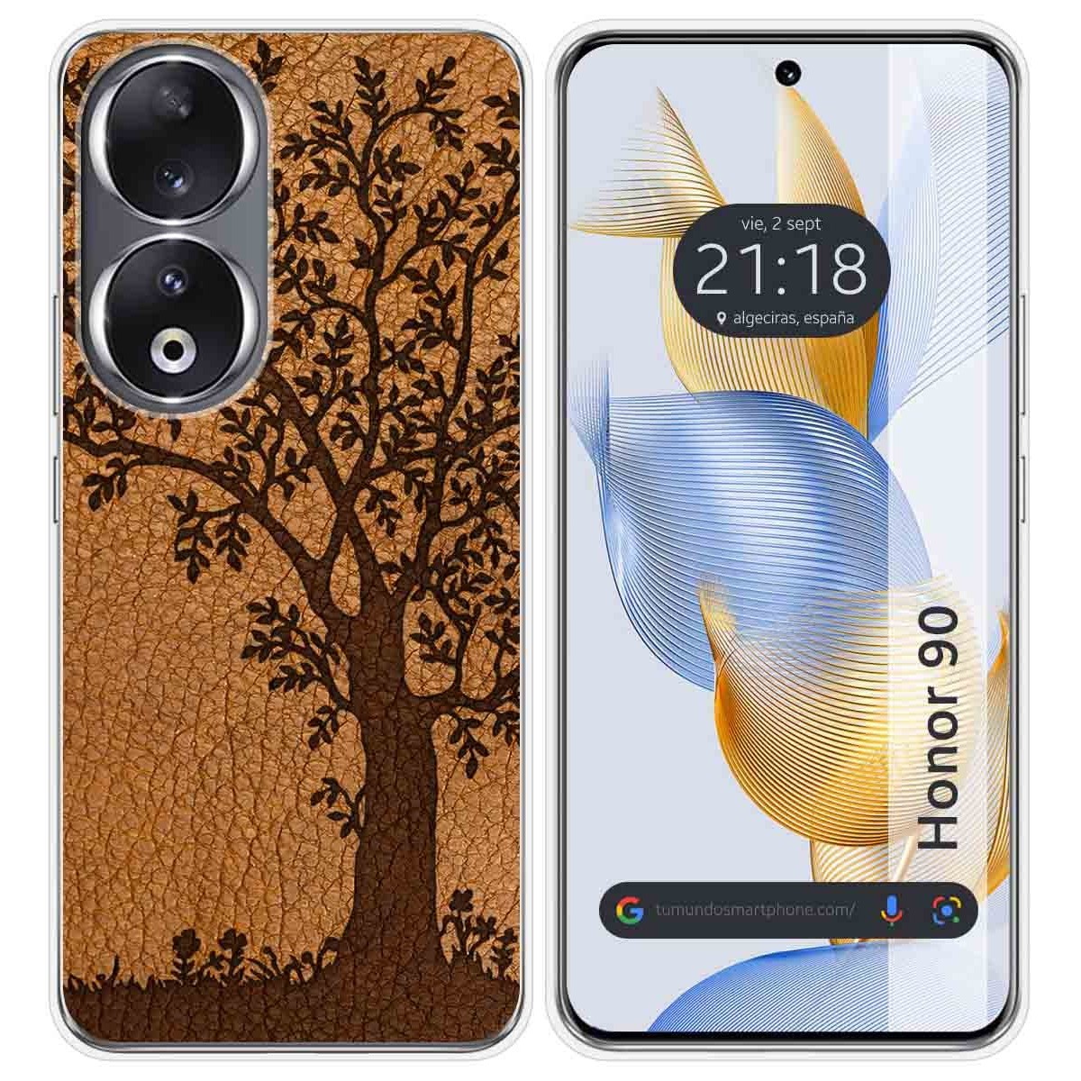 Funda Silicona compatible con Huawei Honor 90 5G diseño Cuero 03 Dibujos