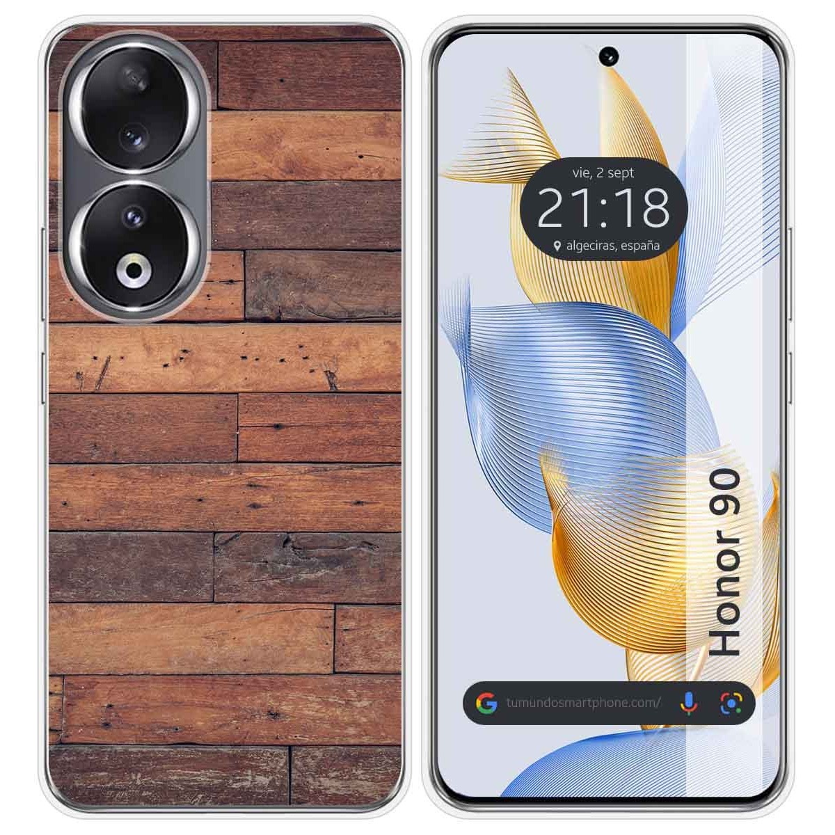 Funda Silicona compatible con Huawei Honor 90 5G diseño Madera 03 Dibujos