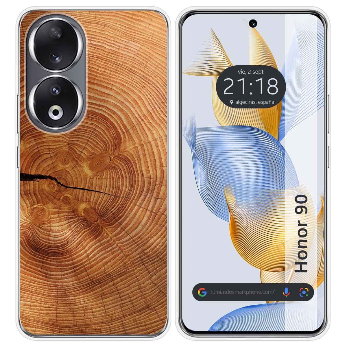 Funda Silicona compatible con Huawei Honor 90 5G diseño Madera 04 Dibujos