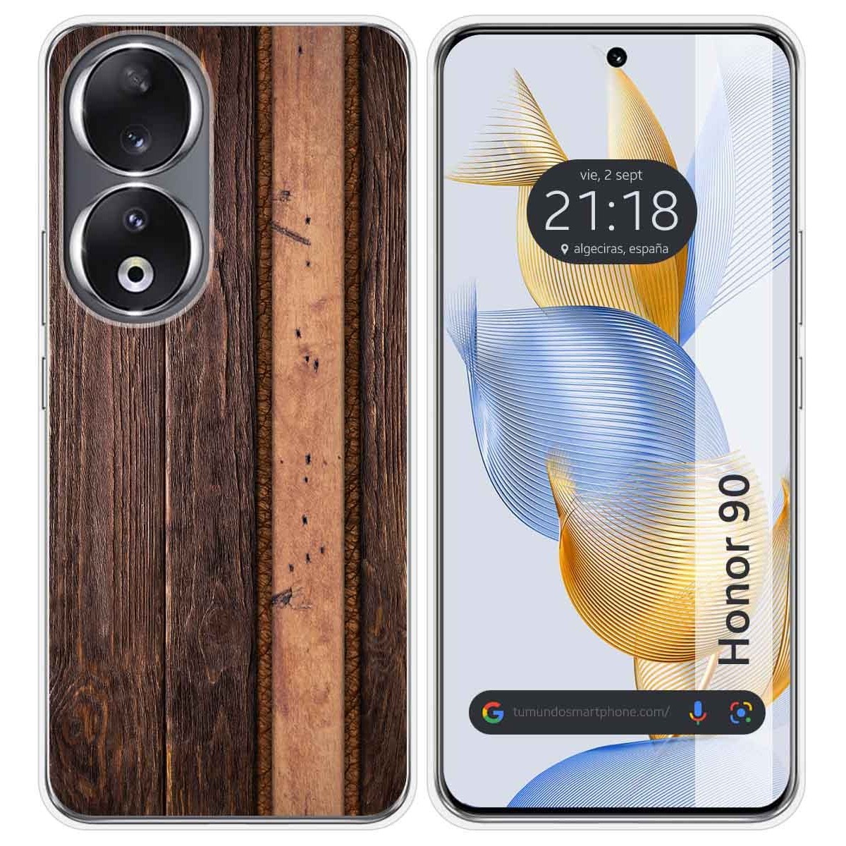 Funda Silicona compatible con Huawei Honor 90 5G diseño Madera 05 Dibujos