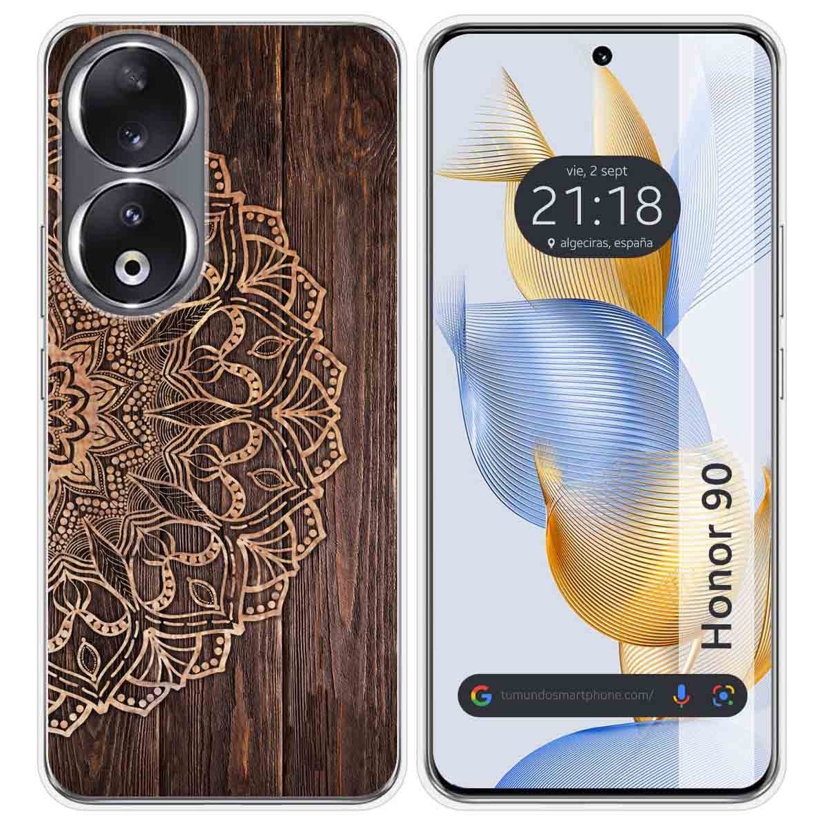 Funda Silicona compatible con Huawei Honor 90 5G diseño Madera 06 Dibujos