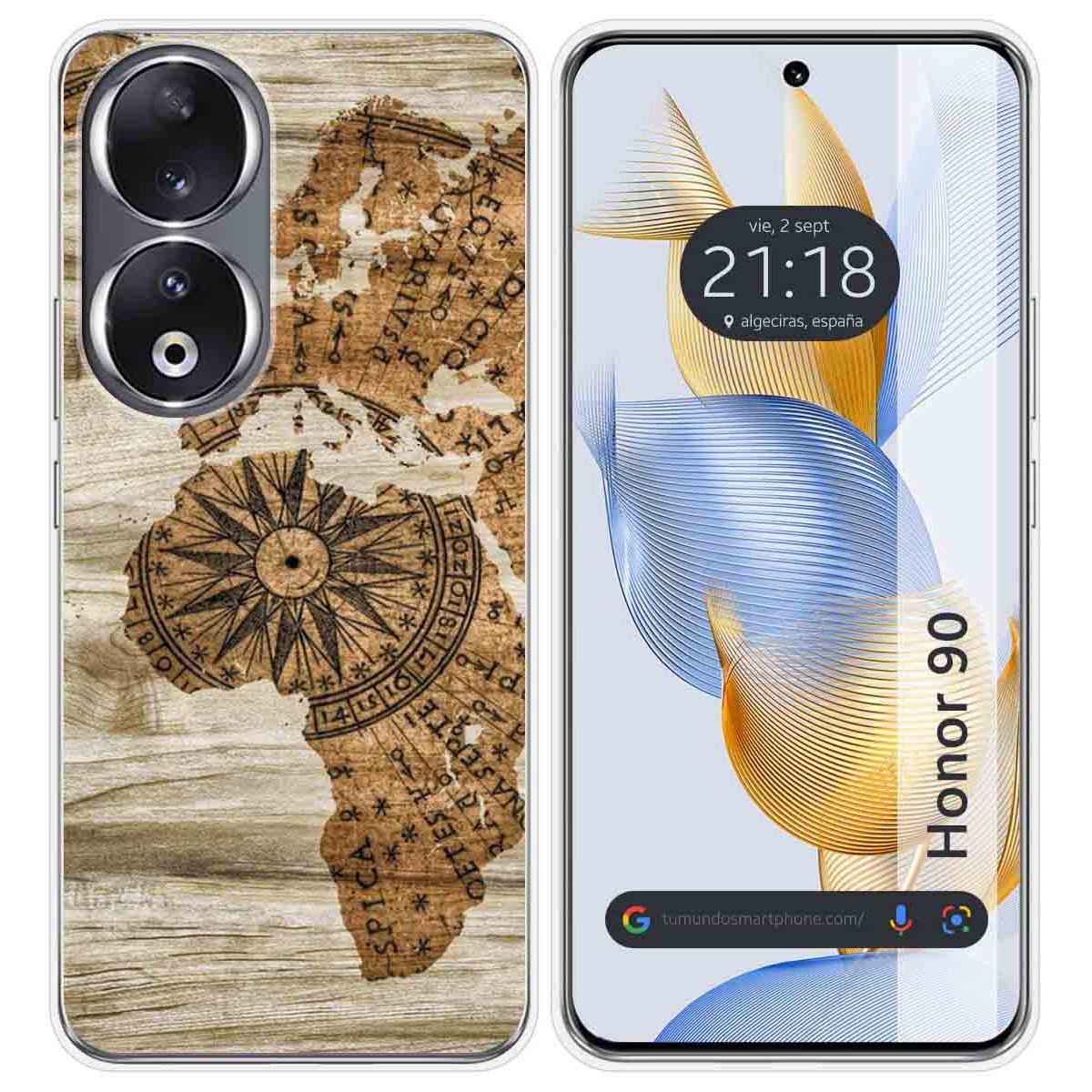 Funda Silicona compatible con Huawei Honor 90 5G diseño Madera 07 Dibujos