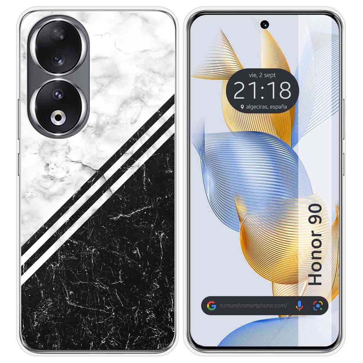 Funda Silicona compatible con Huawei Honor 90 5G diseño Mármol 01 Dibujos