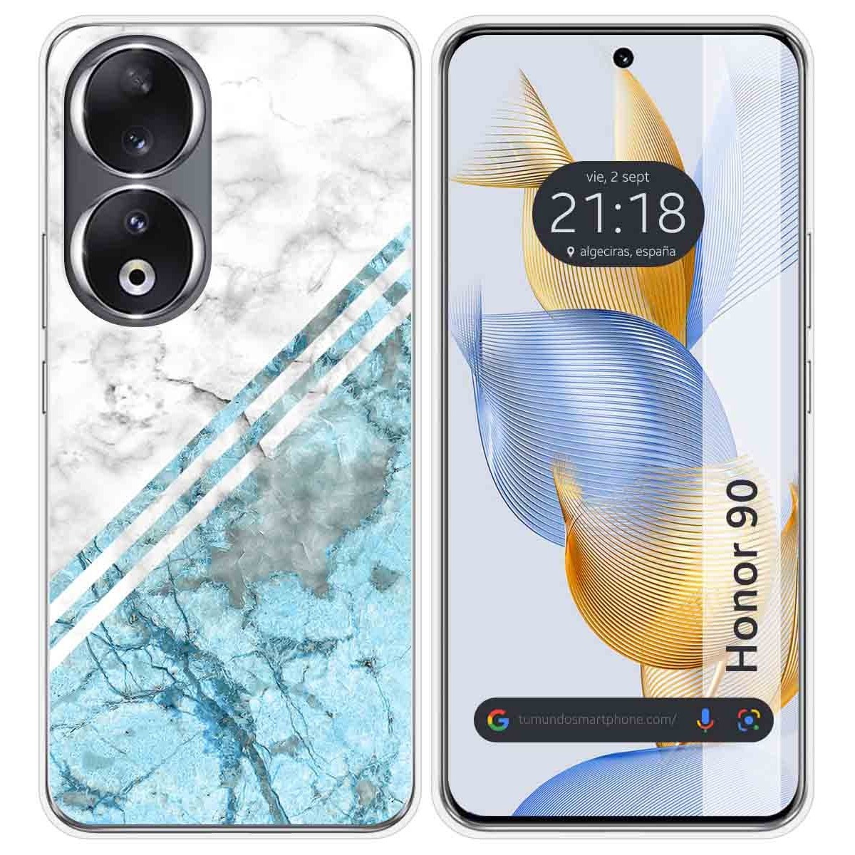Funda Silicona compatible con Huawei Honor 90 5G diseño Mármol 02 Dibujos