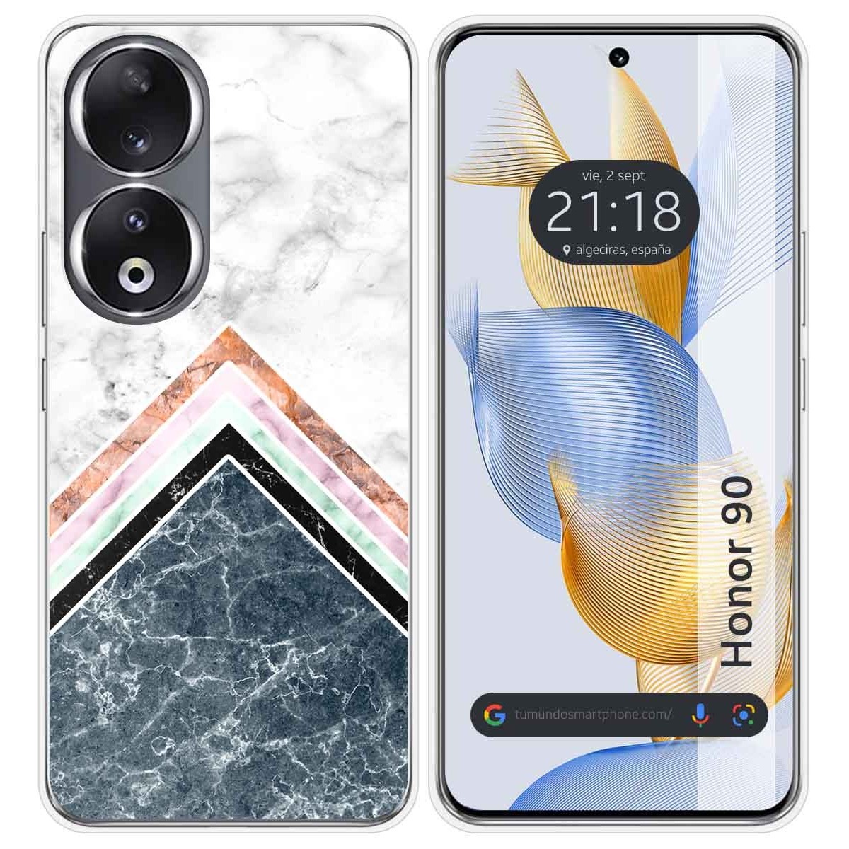 Funda Silicona compatible con Huawei Honor 90 5G diseño Mármol 05 Dibujos