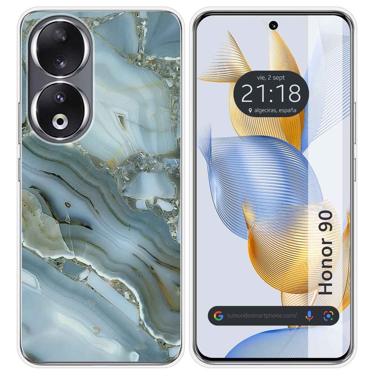 Funda Silicona compatible con Huawei Honor 90 5G diseño Mármol 09 Dibujos