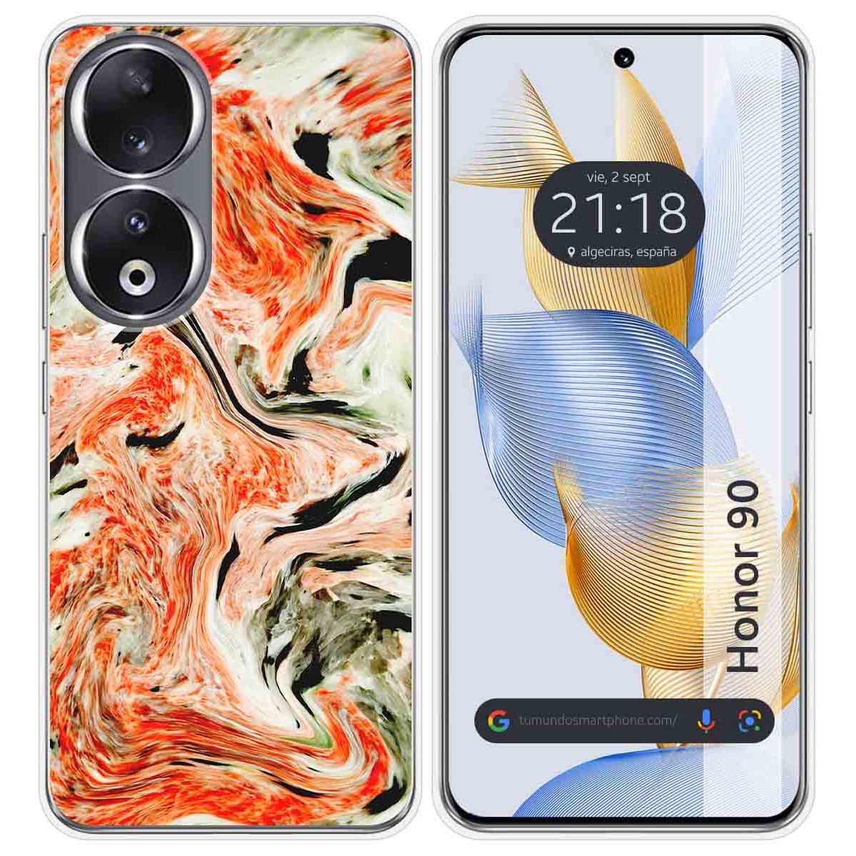 Funda Silicona compatible con Huawei Honor 90 5G diseño Mármol 12 Dibujos