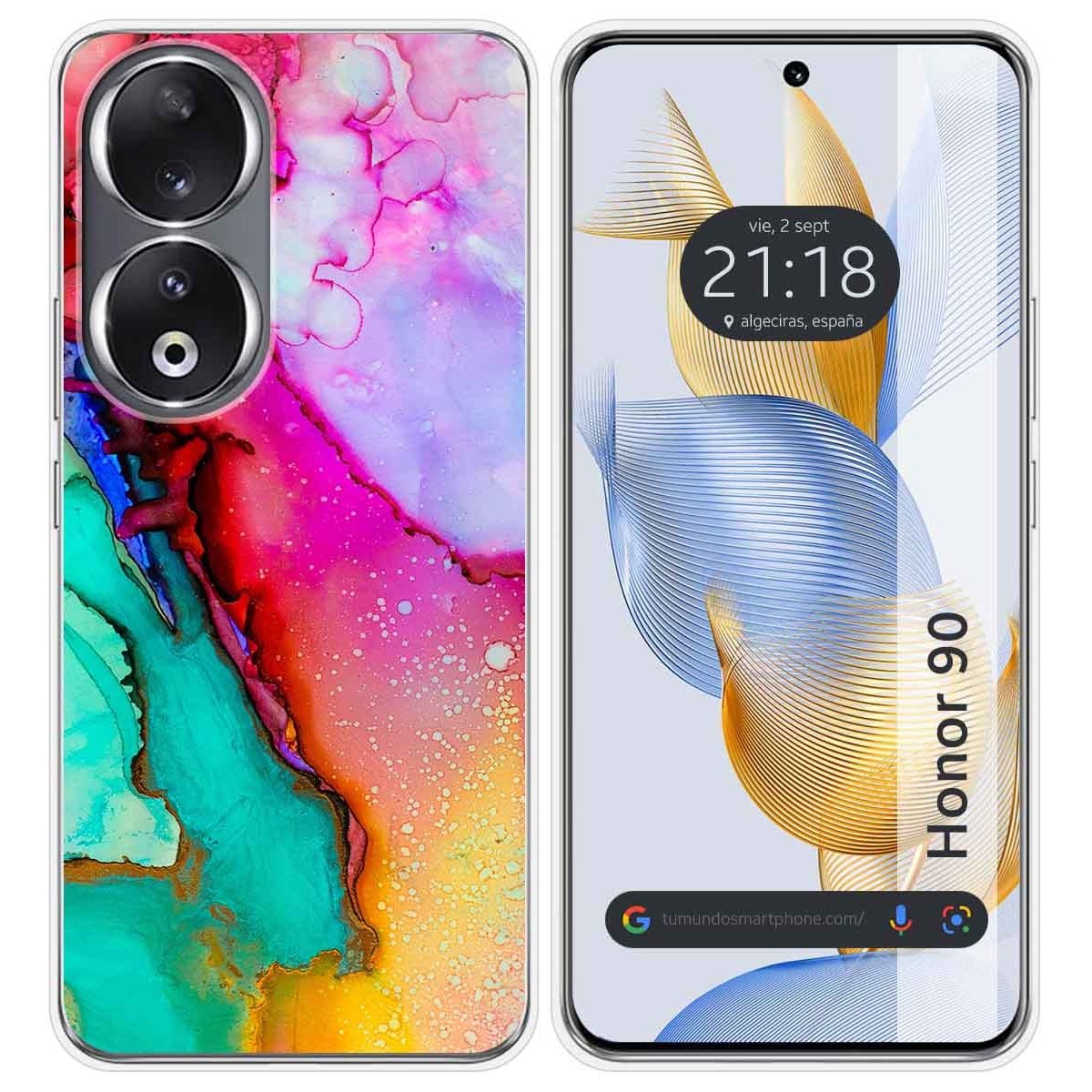 Funda Silicona compatible con Huawei Honor 90 5G diseño Mármol 15 Dibujos