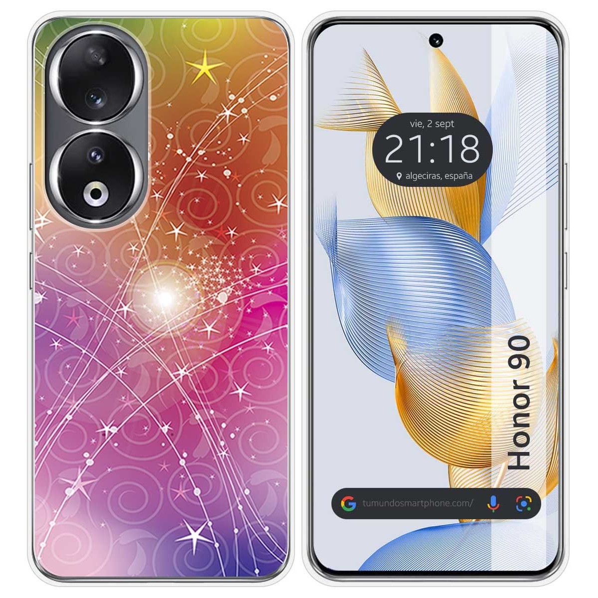 Funda Silicona compatible con Huawei Honor 90 5G diseño Abstracto Dibujos